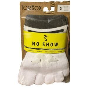 ToeSox Women's Full Toe Dash Salt No Show Socks Size Small
